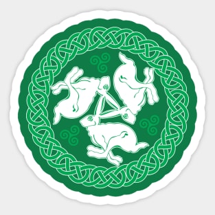 Celtic Triskele Hares Sticker